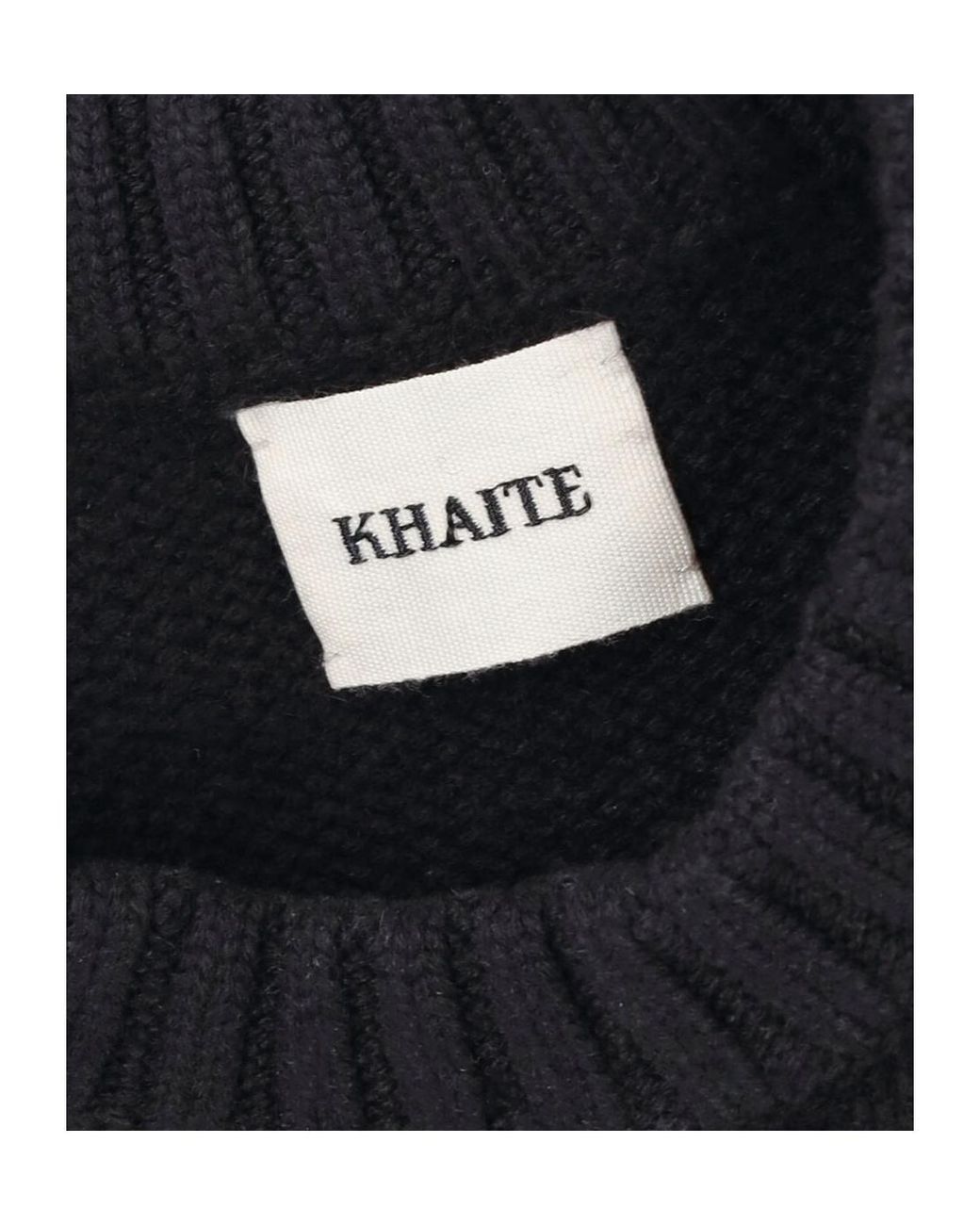 Khaite Black Long-Sleeved Crewneck Jumper