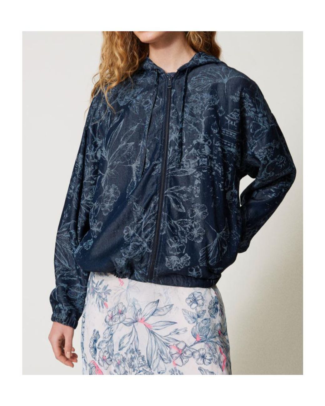Twinset Blue Printed Jacket
