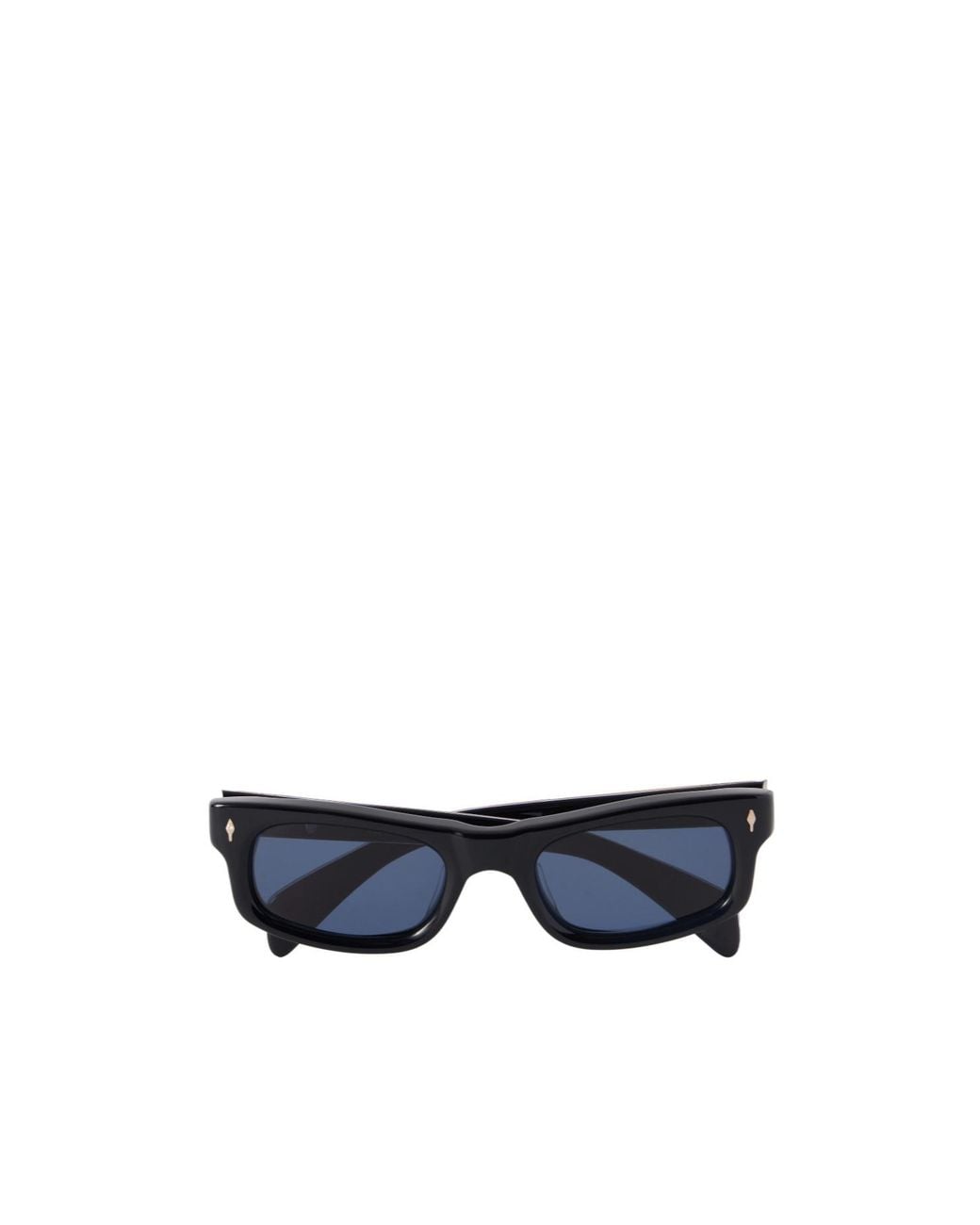 Jacques Marie Mage Blue Initials Rectangular-Frame Acetate Sunglasses