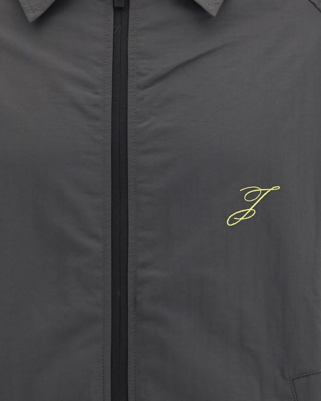 Jacquemus Gray Logo Detailed Zip-Up Jacket for men