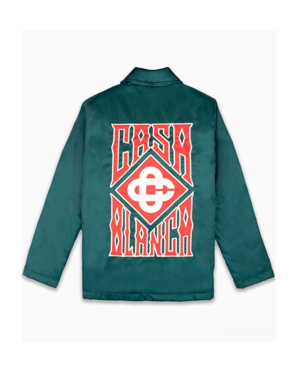 Casablanca Green Gothic Logo Stadium Jacket for men
