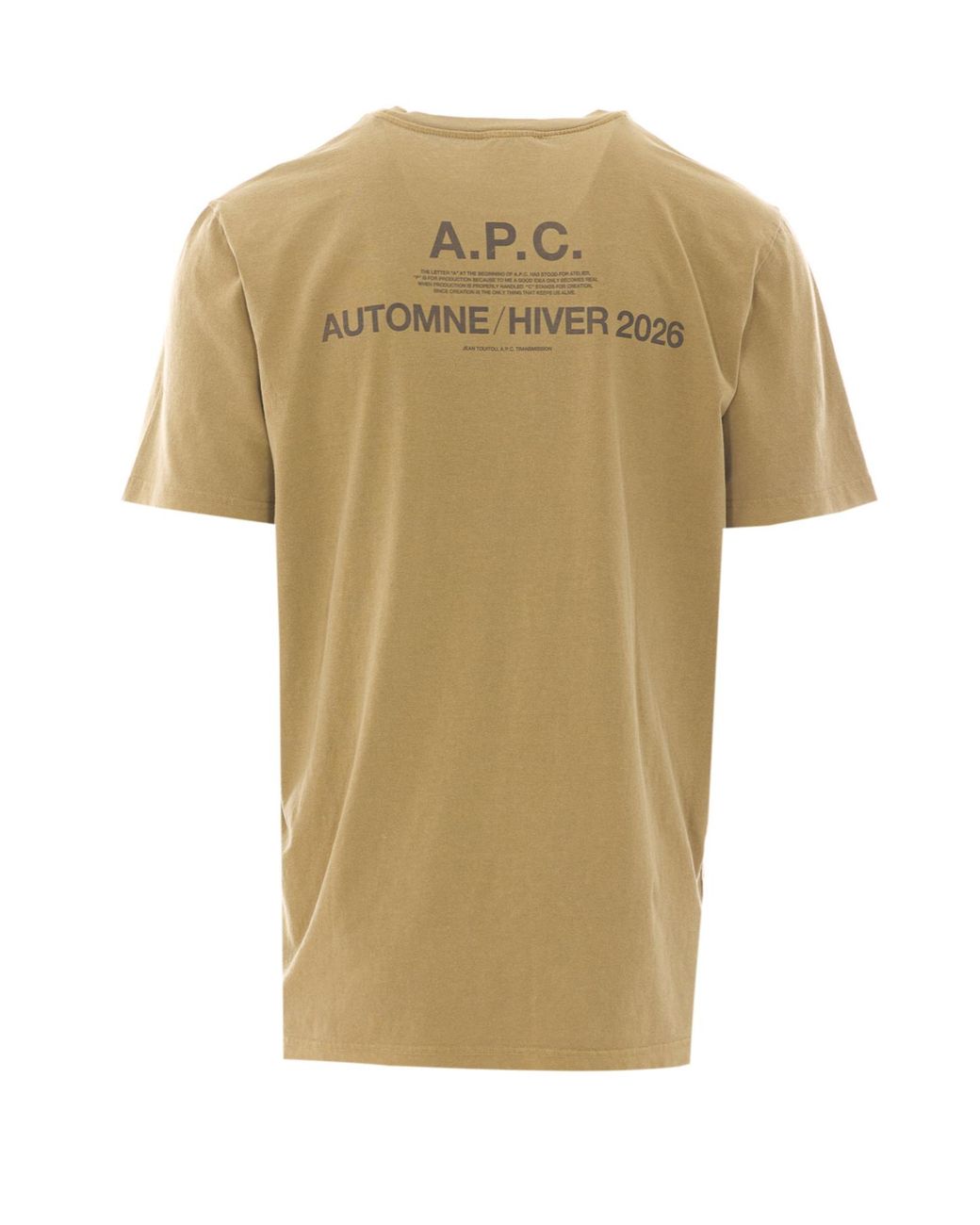 A.P.C. Natural Logo Print T-Shirt for men