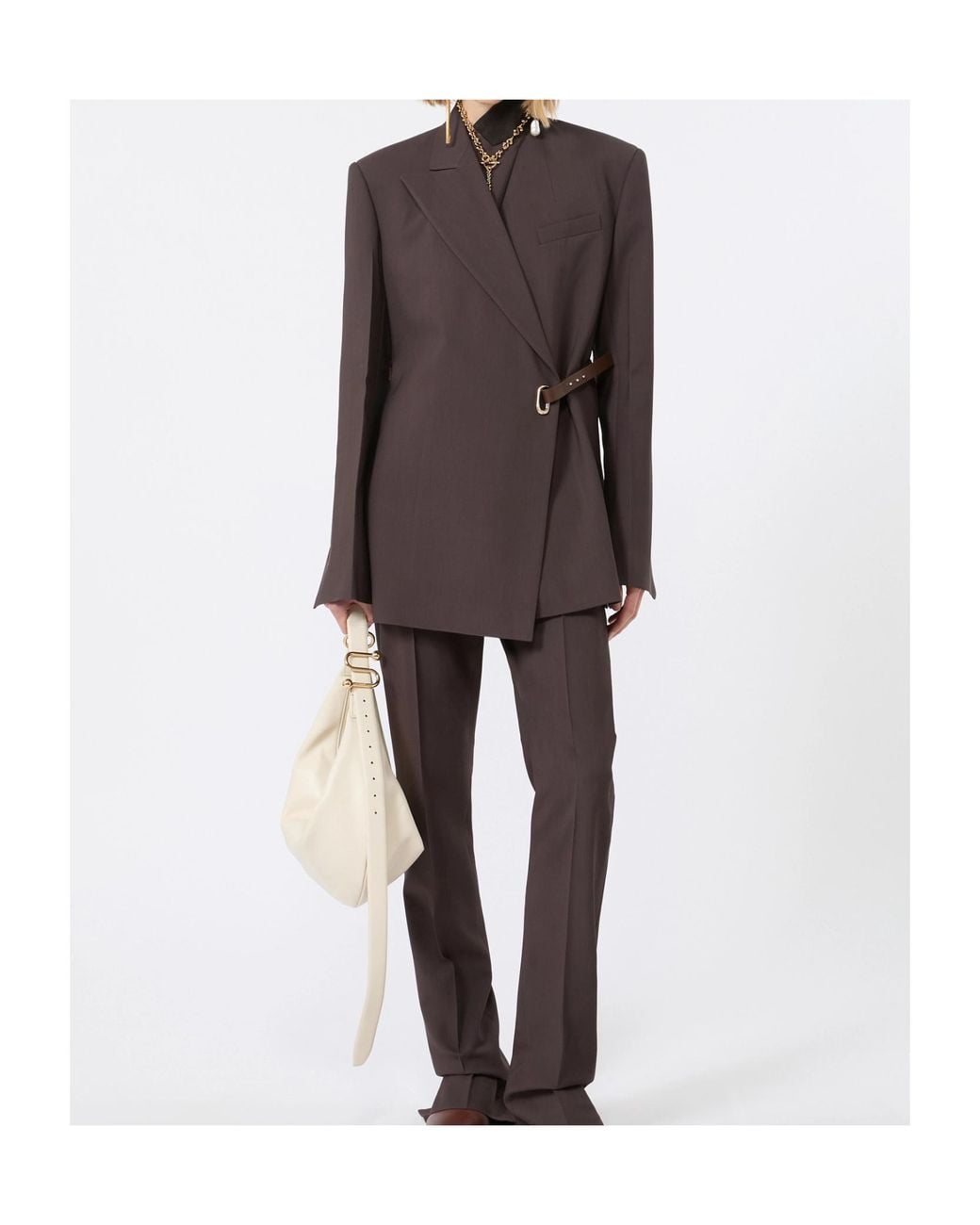 Sportmax Brown Cinta Belted Blazer