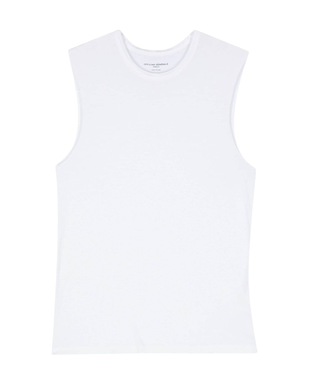 Officine Generale White Straight-Hem Top