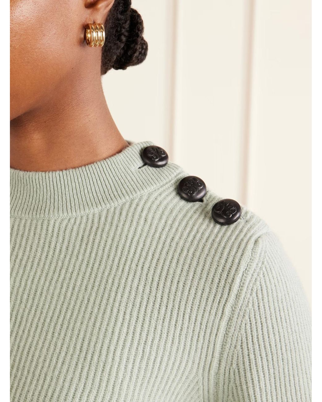 Blazé Milano Gray Racka Ribbed-Knit Wool And Cashmere-Blend Sweater