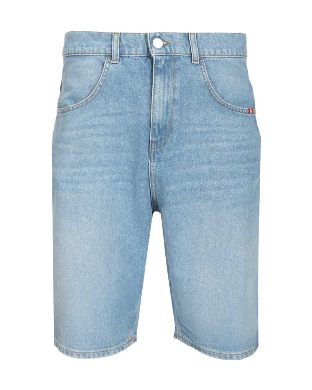 AMISH Blue Tommy Denim Bermuda Shorts for men