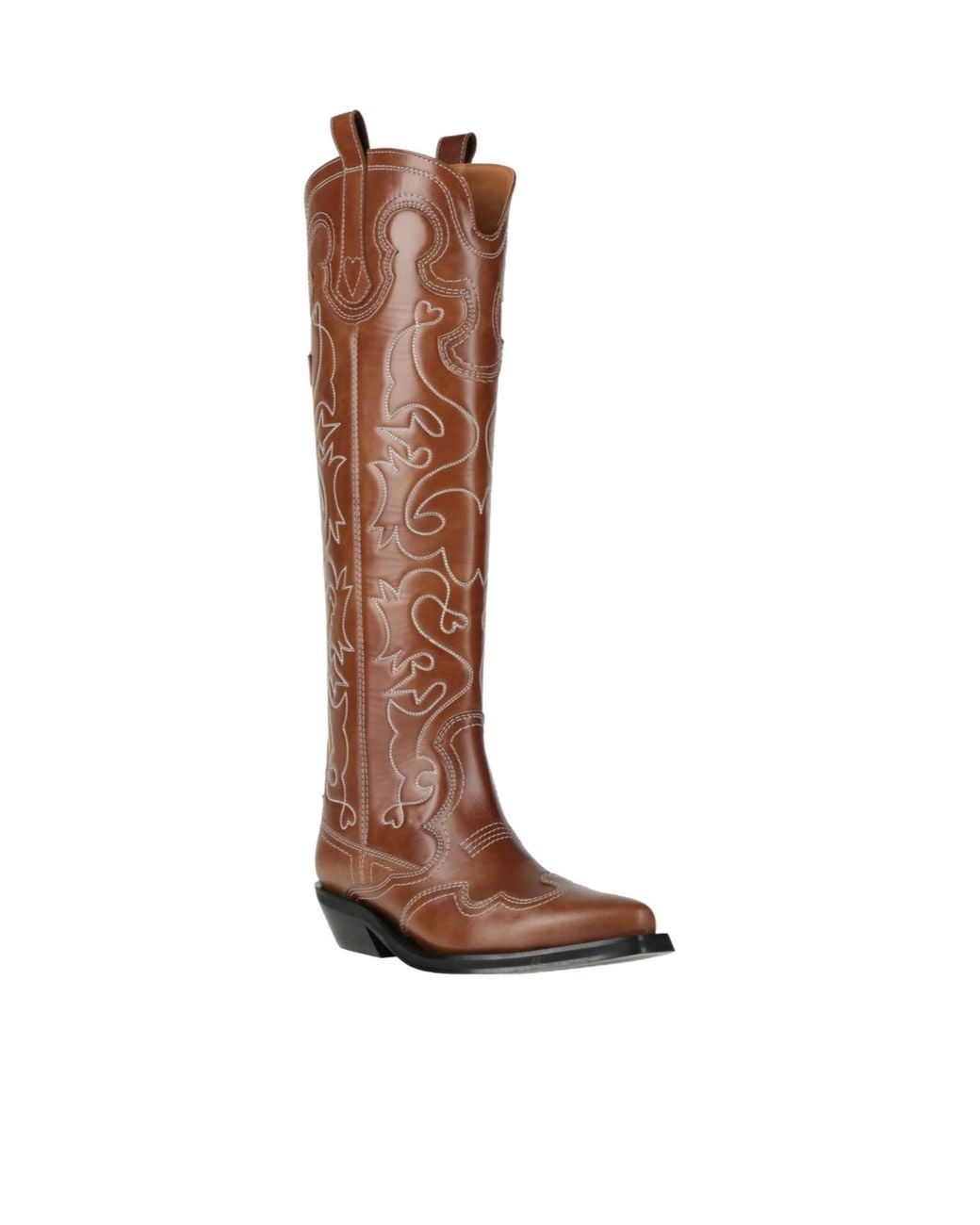 Ganni Brown Cowboy Boots