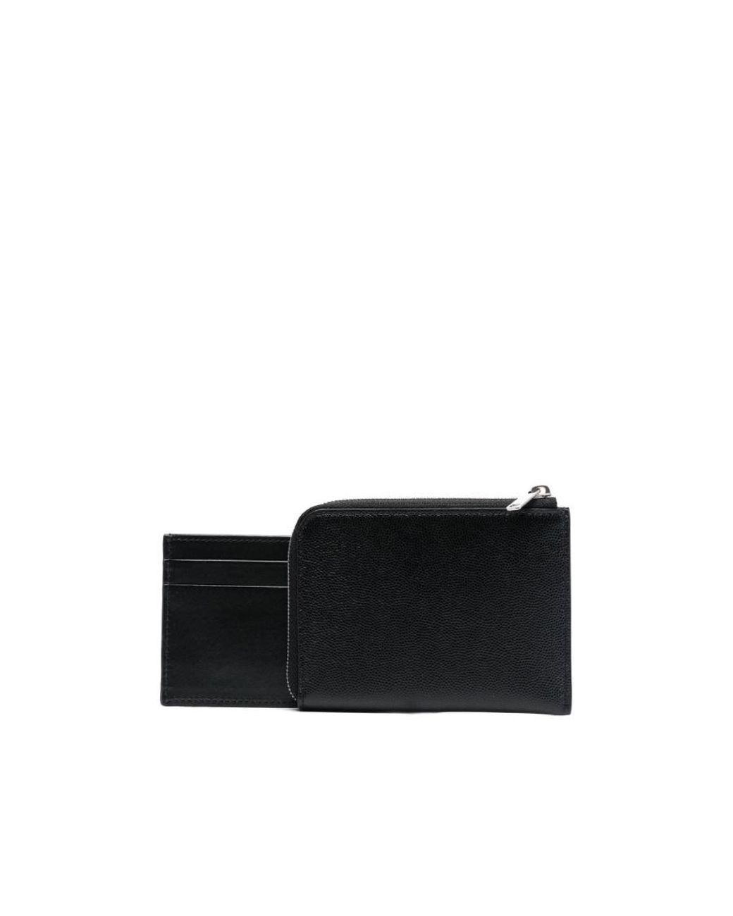 Palm Angels Black Logo-Printed Zipped Wallet for men