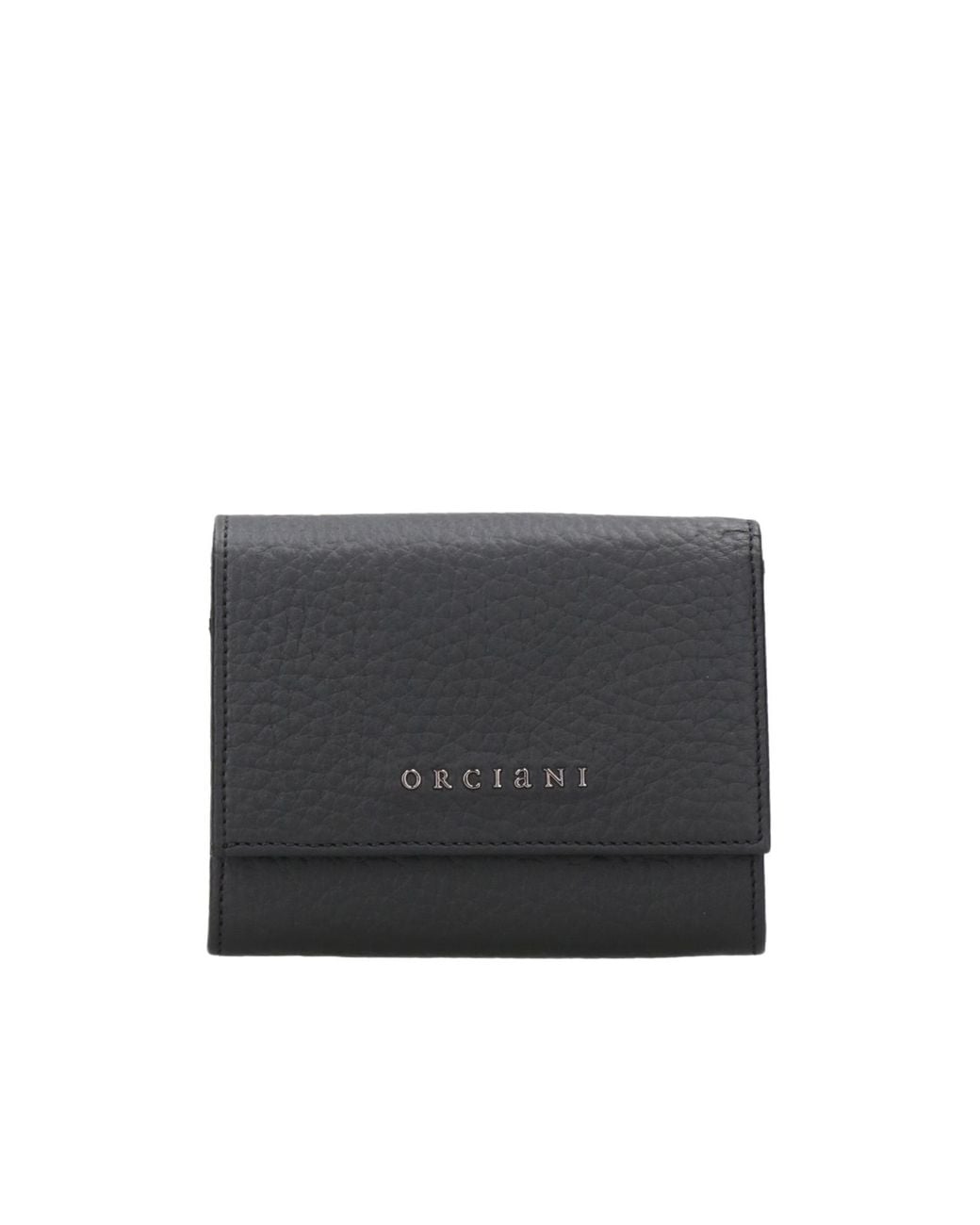 Orciani Gray Logo-Lettering Bi-Fold Wallet