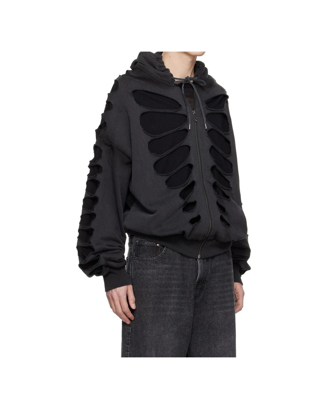AVAVAV Black Cut-Out Sweatshirt for men