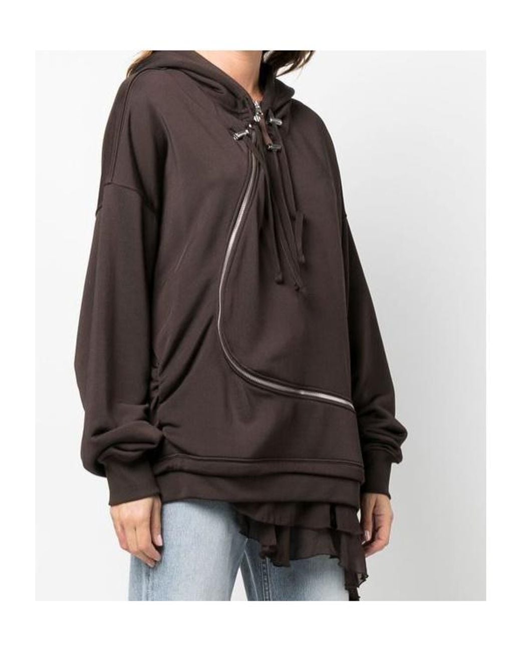 DIESEL Black F-Banazip Asymmetric Hoodie