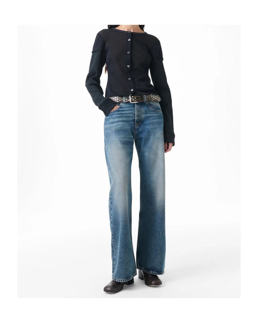 Our Legacy Blue Full Cut Wide-Leg Jeans