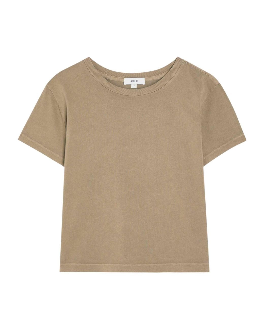Agolde Natural Minimalist Cropped T-Shirt