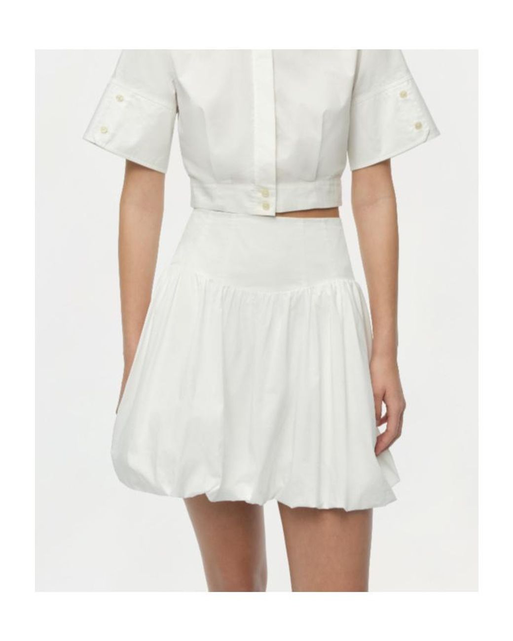 Jonathan Simkhai White Pippa Cotton Mini Skirt