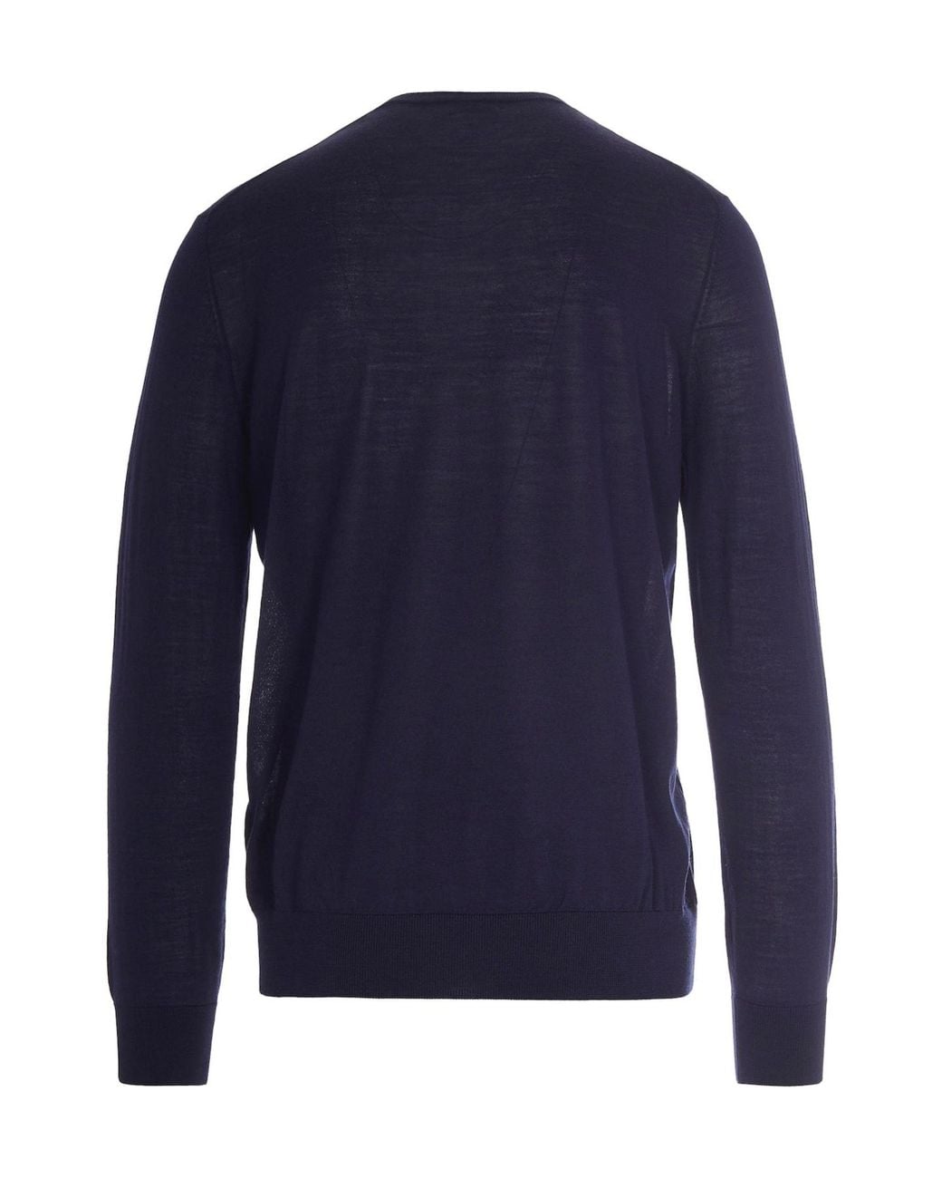 Ballantyne Blue Crewneck Ribbed Jumper for men