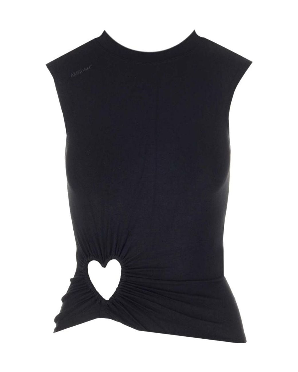 Ambush Black Cut-Out Heart Tank Top