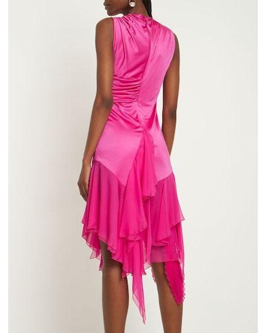 Versace Pink Plain Weave Mini Dress