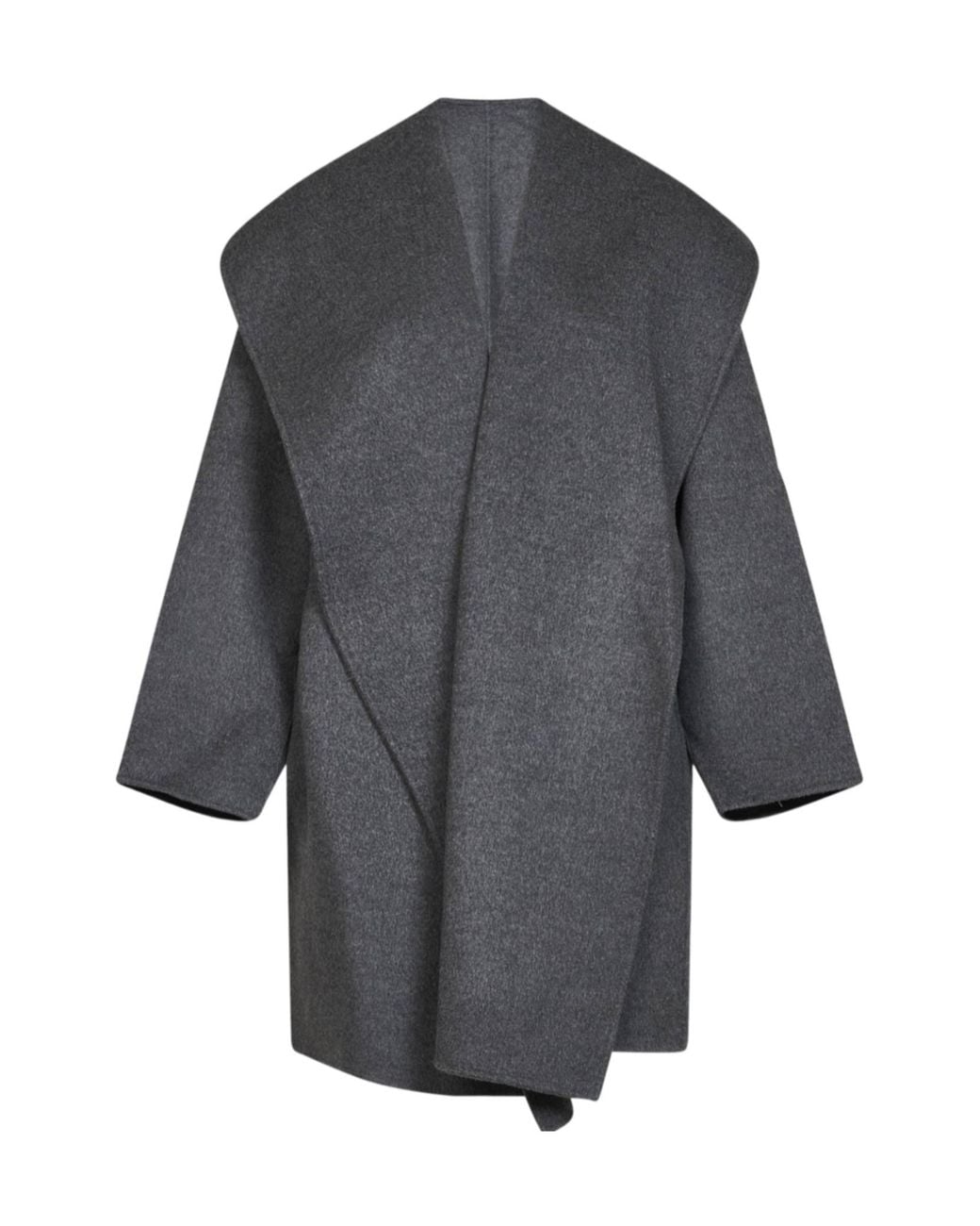 Totême Gray Totême Oversized Hooded Coat