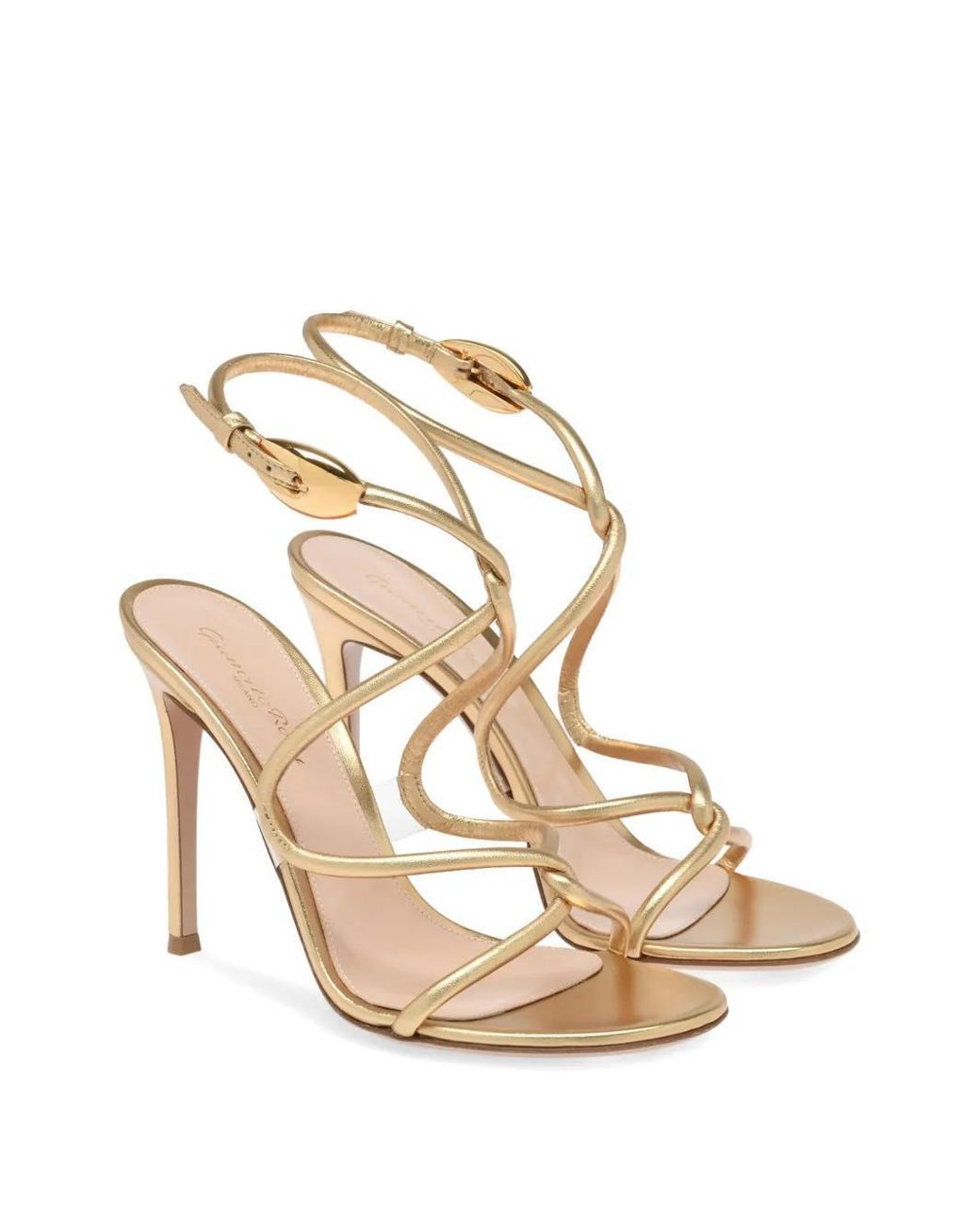 Gianvito Rossi Metallic 105Mm Mamba Sandals