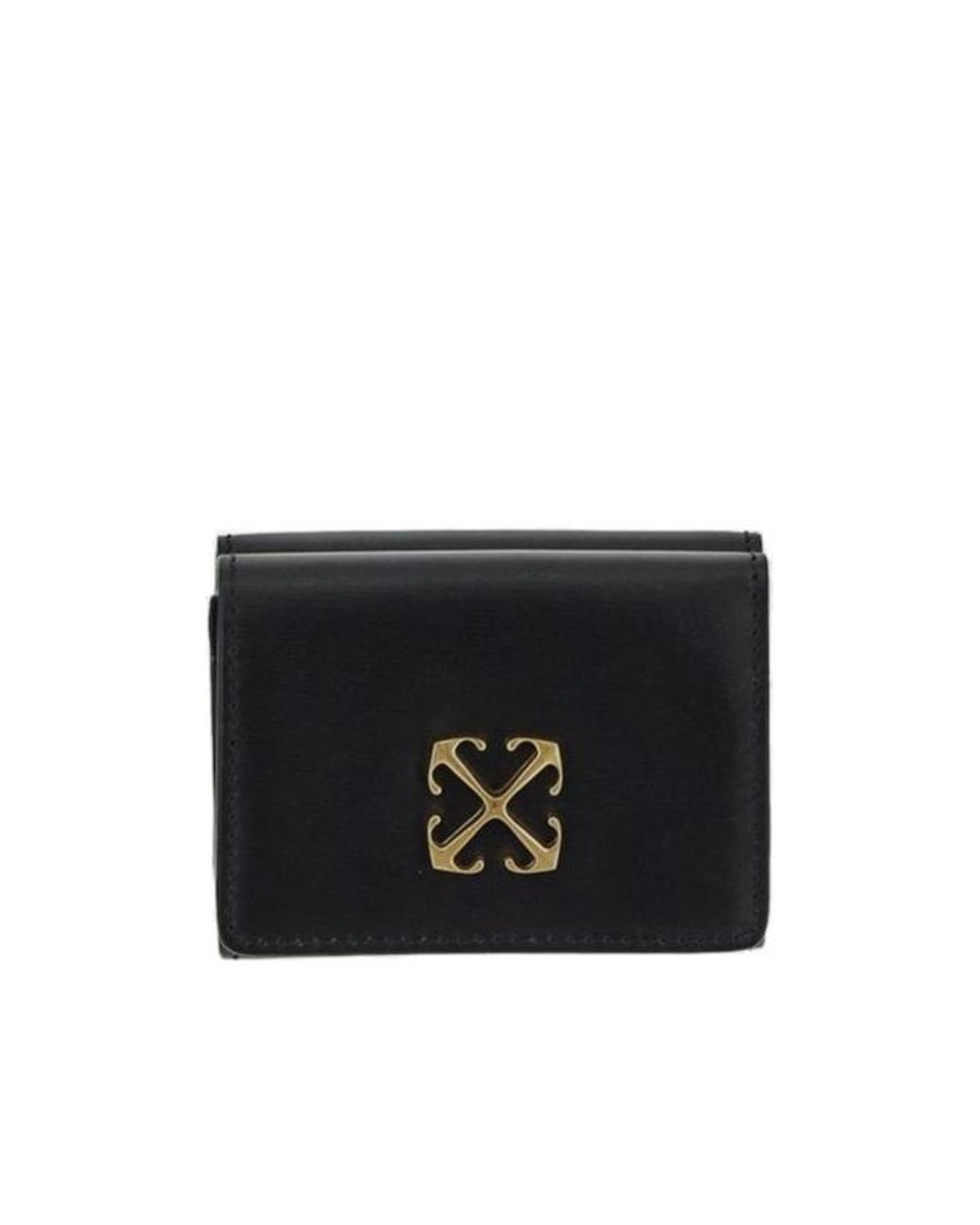 Off-White c/o Virgil Abloh Black Jitney Logo Plaque Wallet