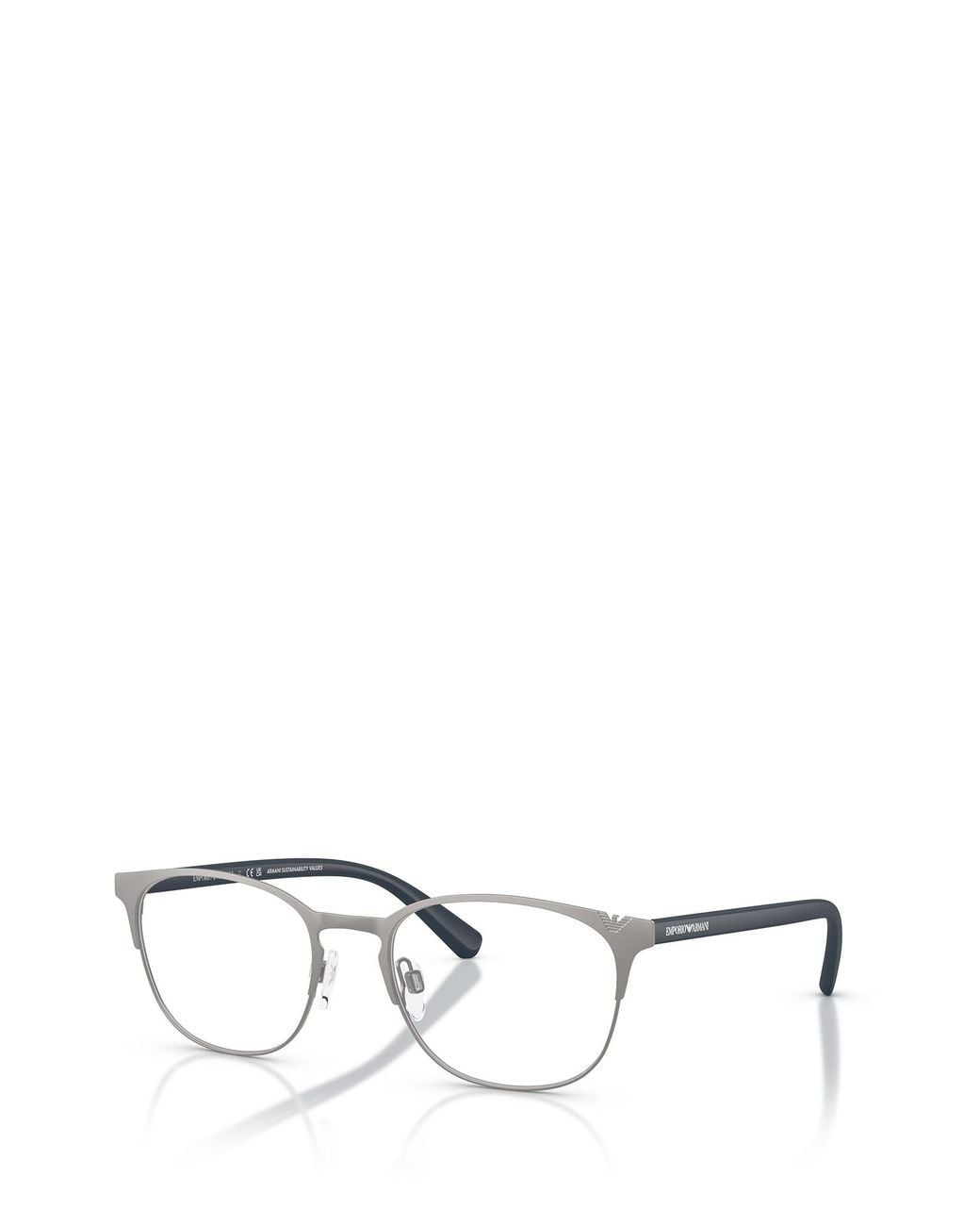 Emporio Armani White Square Frame Glasses for men