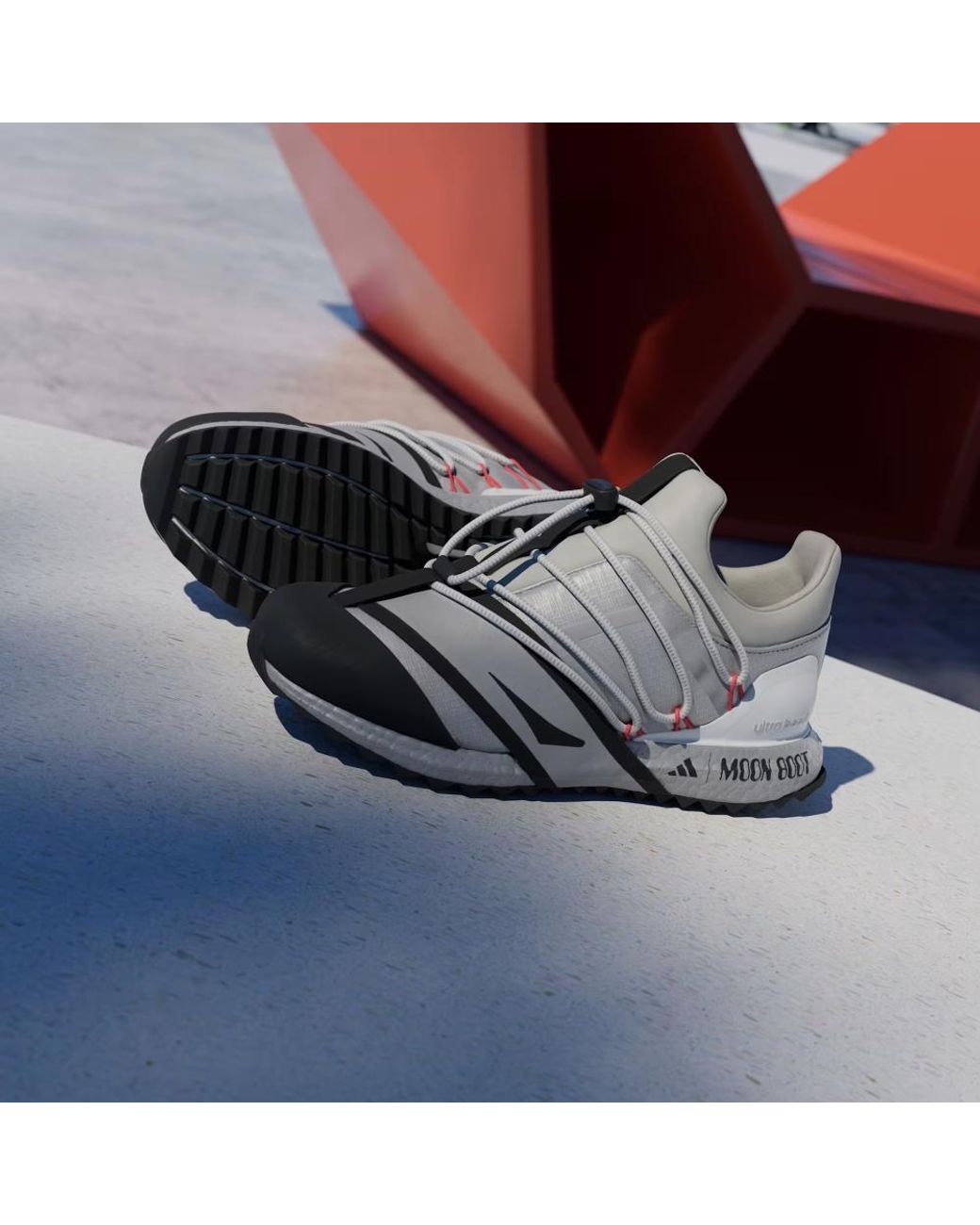 Adidas Gray X Moon Boot Ultraboost 1.0 Sneakers