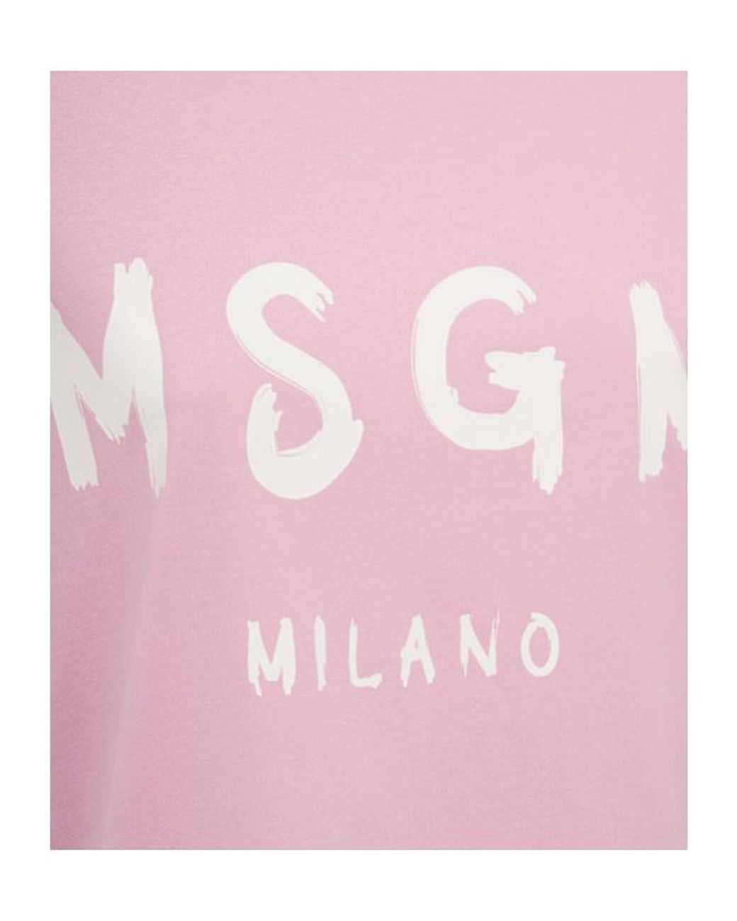 MSGM Pink Logo Cotton T-Shirt