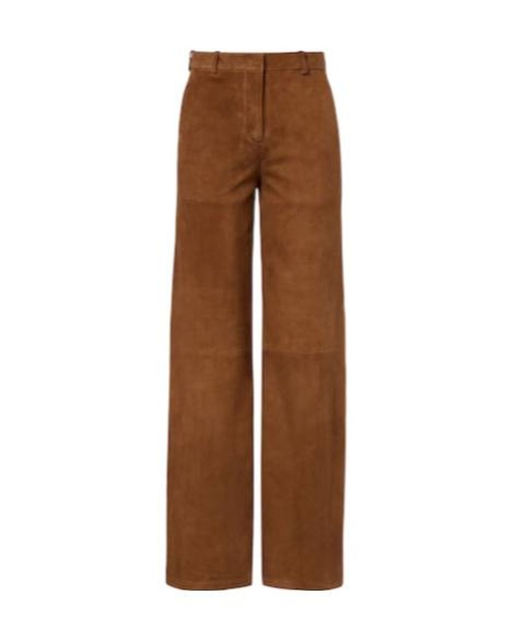 Nour Hammour Brown Coda Suede Wide-Leg Pants