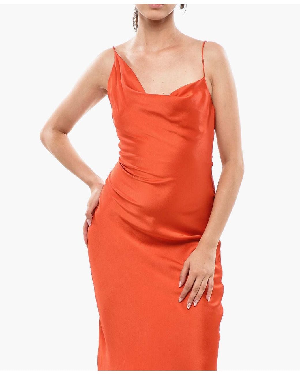 Stella McCartney Red Low-Back Slip Dress
