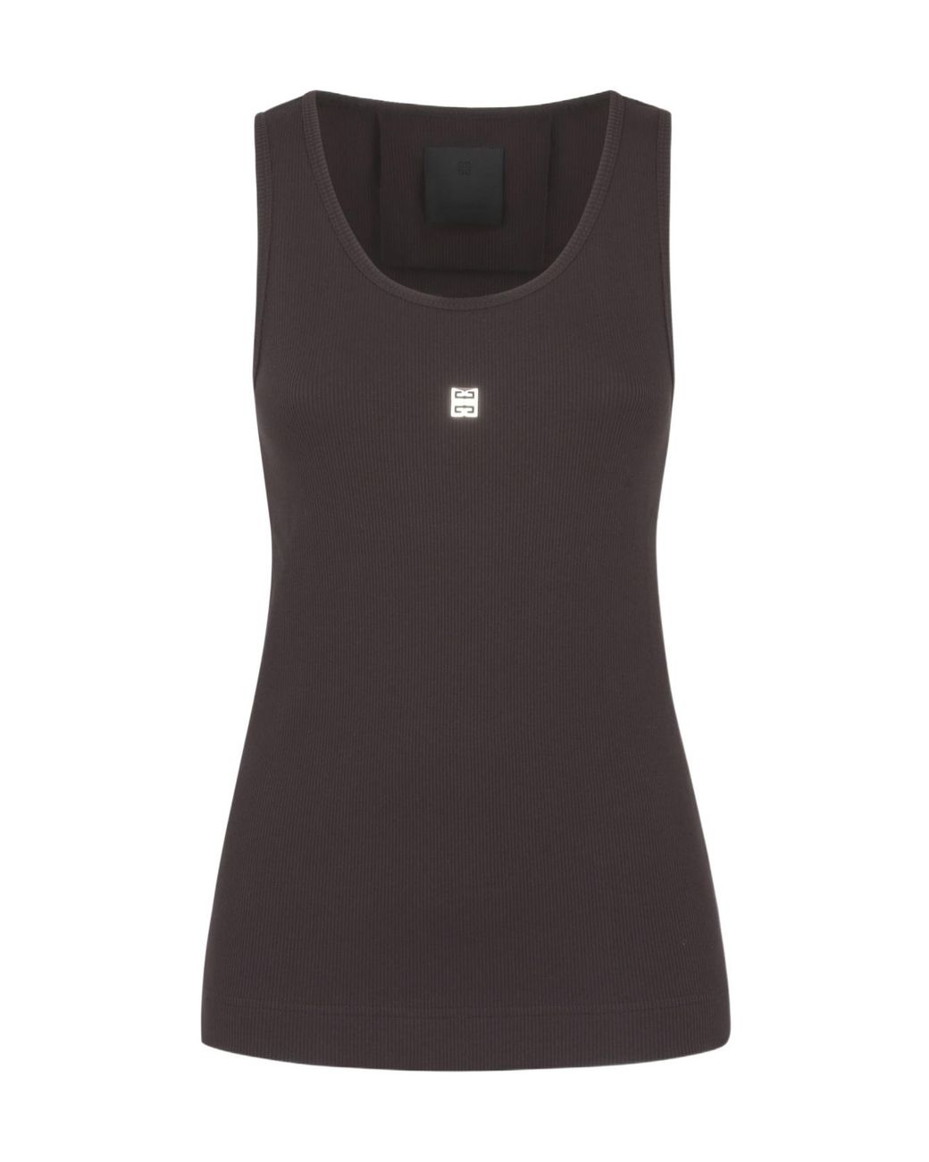 Givenchy Brown 4G Plaque Tank Top