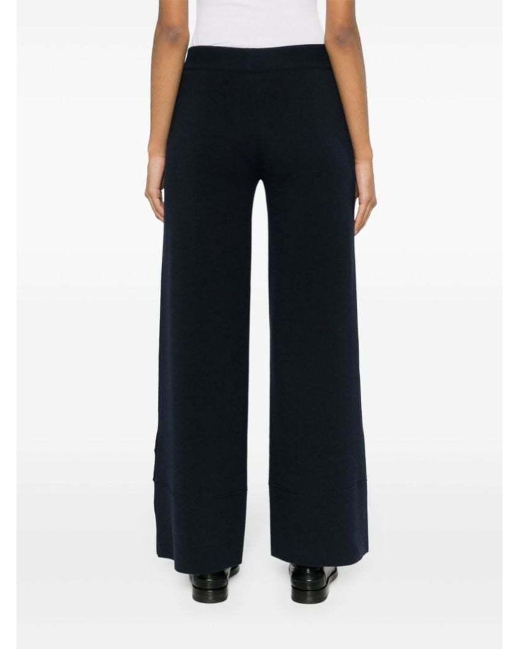 Gucci Blue Logo Embroidered Trousers