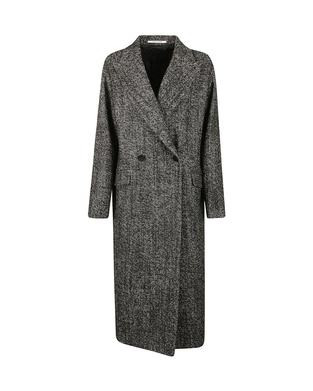Tagliatore Gray Long-Sleeved Coat
