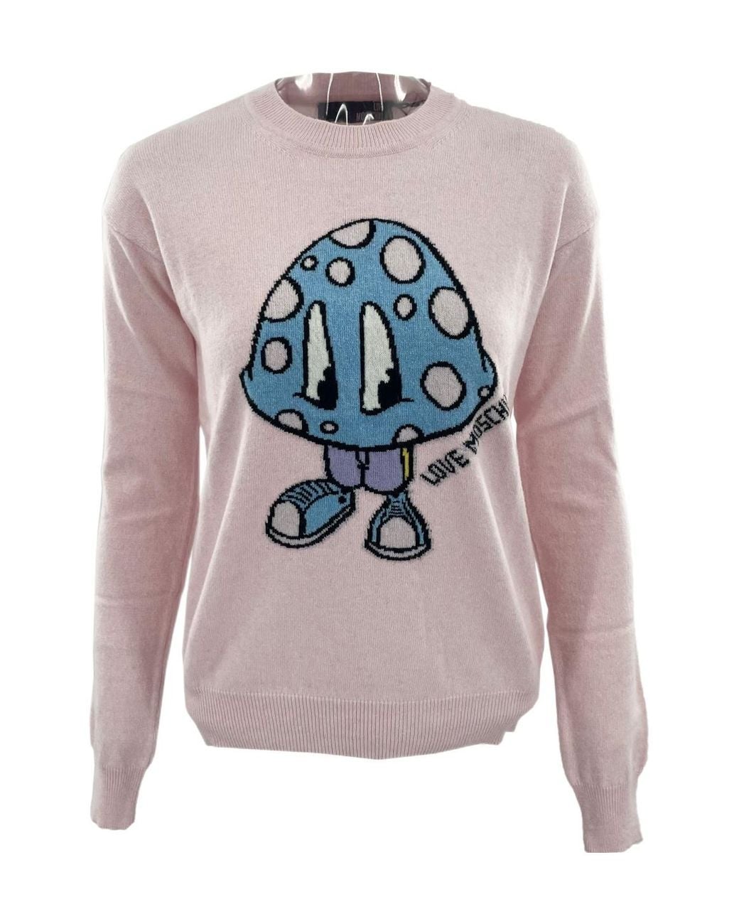 Moschino Pink Round-Collar And Long-Sleeved Sweater