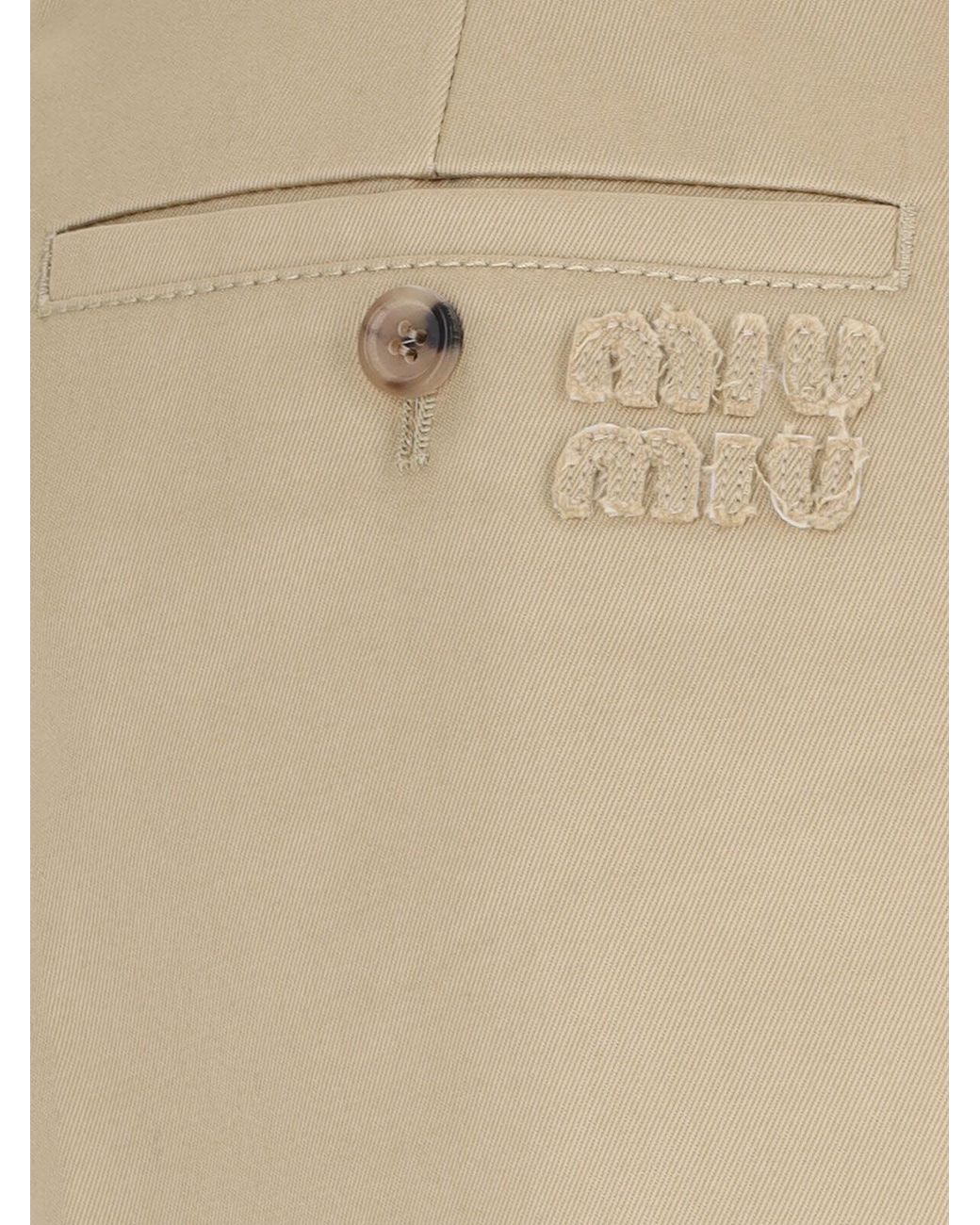 Miu Miu Natural Chino Bermudas