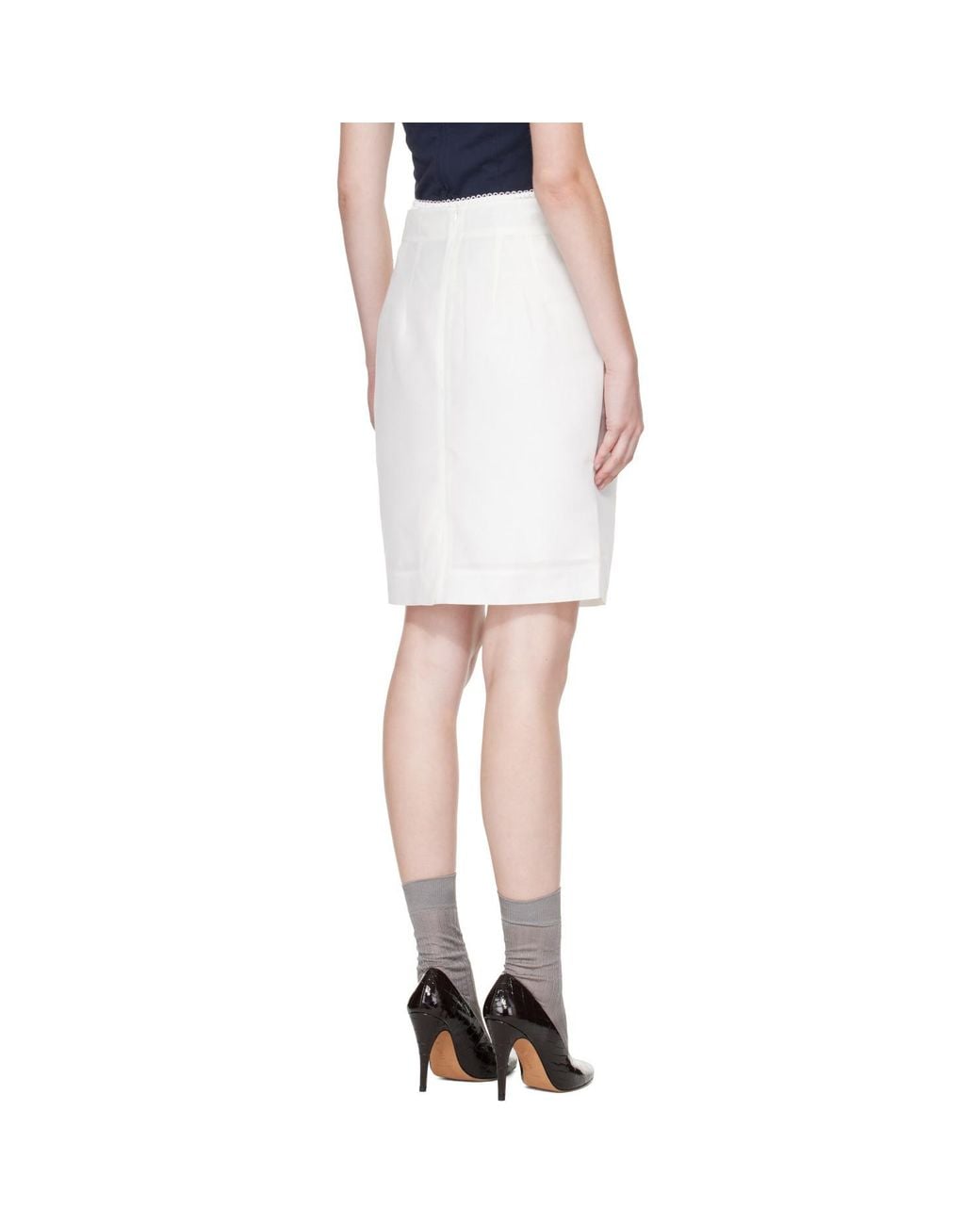 ShuShu/Tong White Pleated Skirt