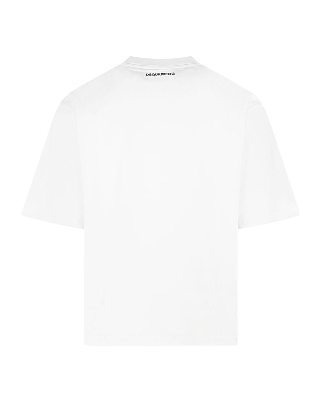 DSquared² White Iconique Loose Fit T-Shirt for men