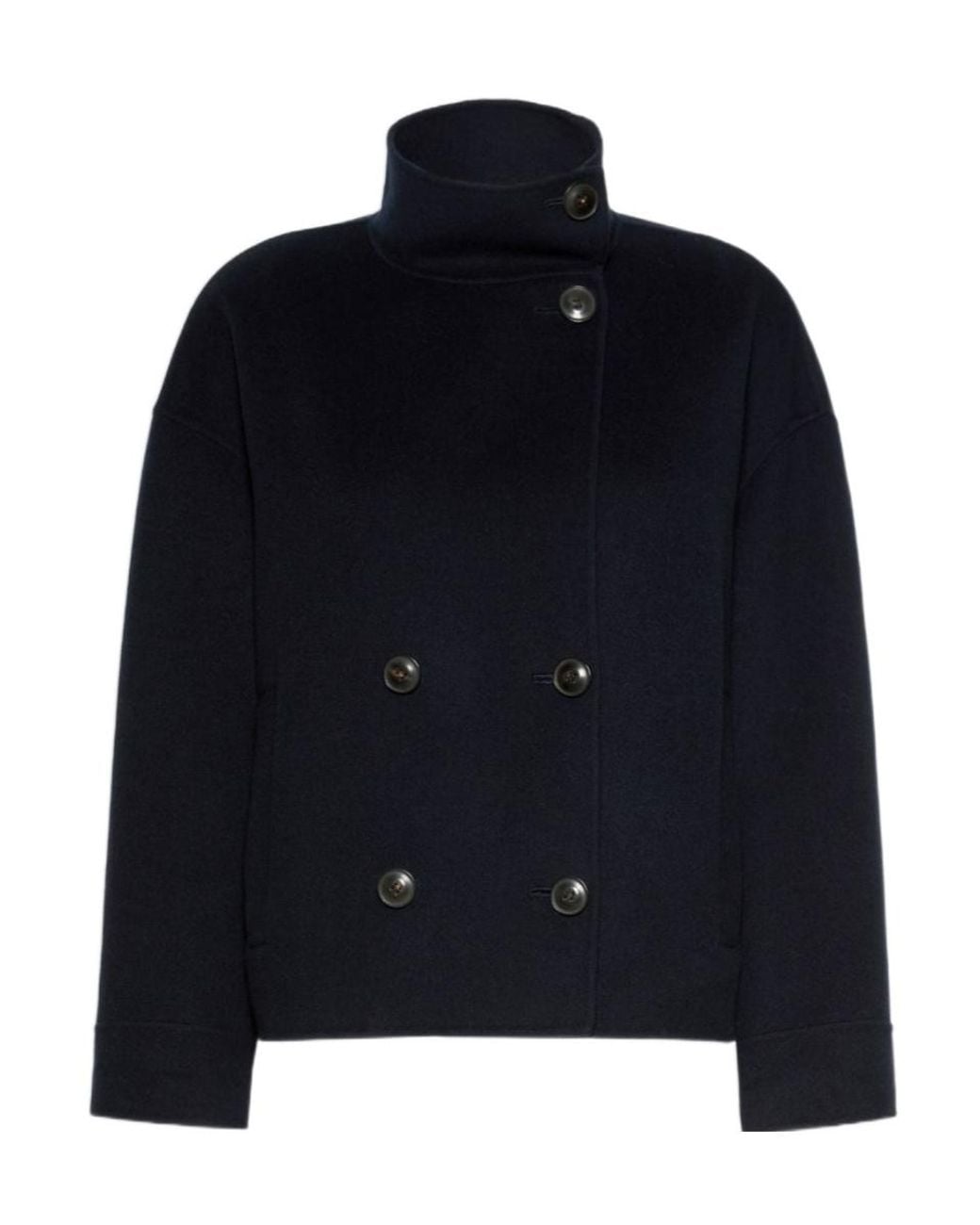Max Mara Blue Studio Mstaceri Double-Breasted Coat