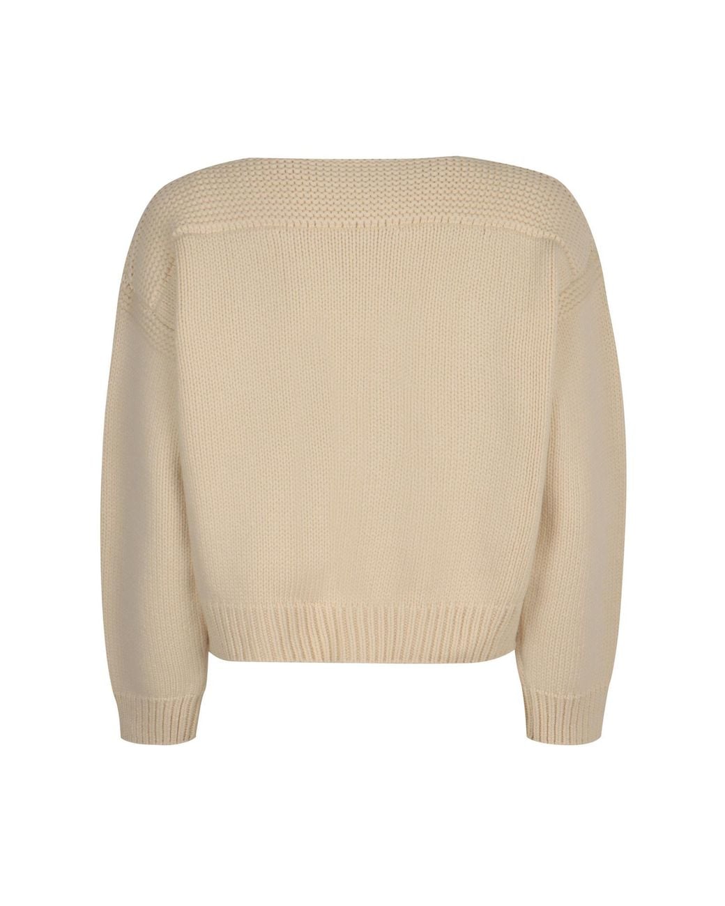 Céline White Boat Neck Sweater