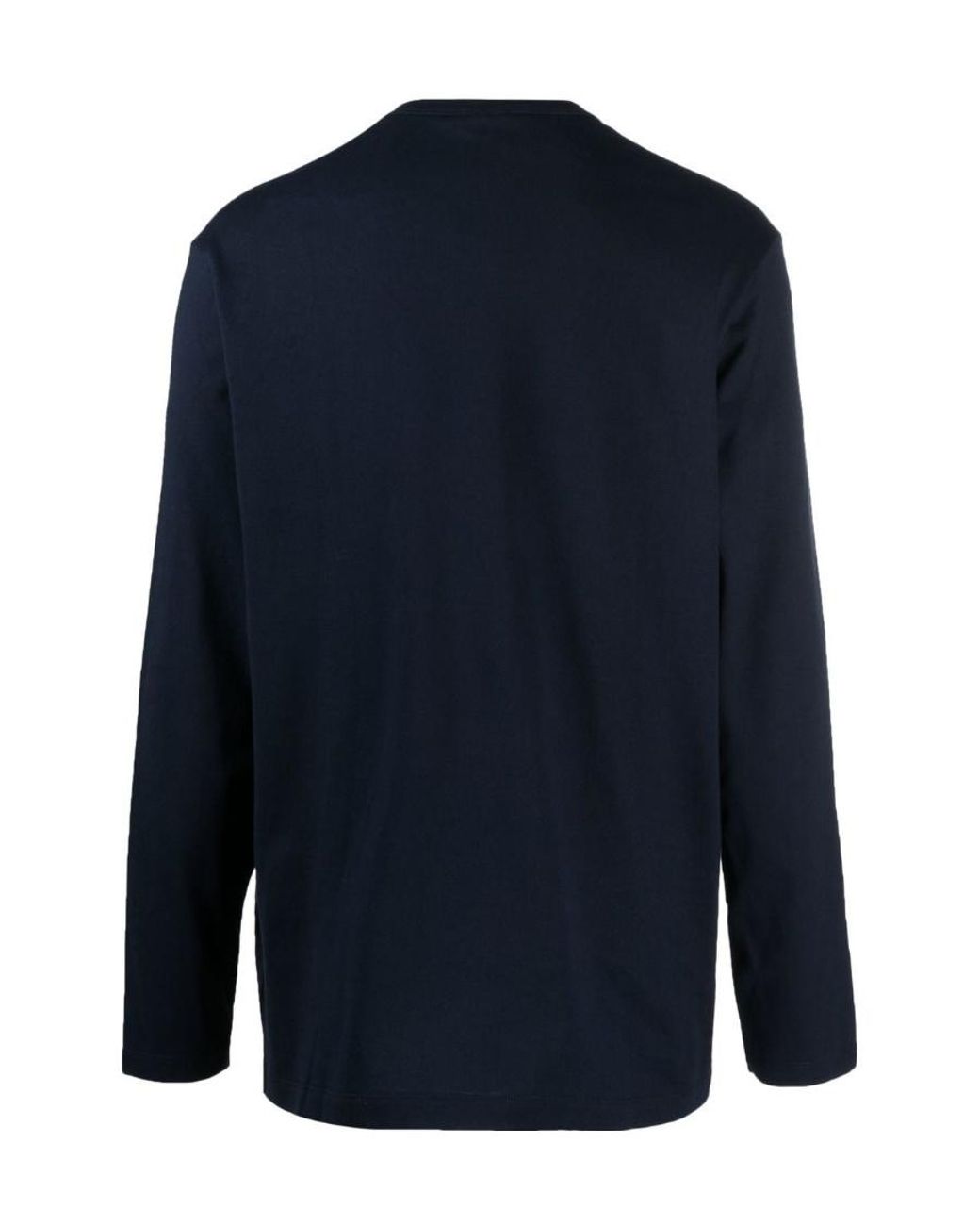 Paul & Shark Blue Logo-Print Long-Sleeve T-Shirt for men