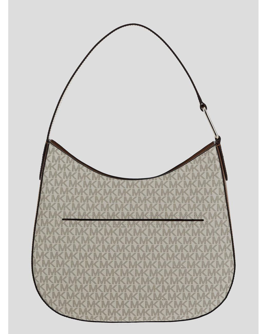 MICHAEL Michael Kors Gray Kensington Large Signature Logo Hobo Shoulder Bag