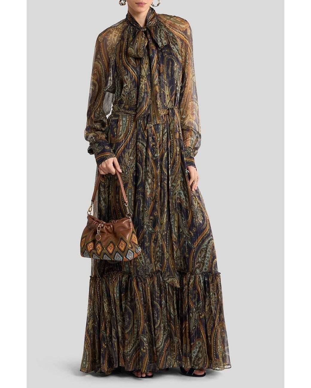 Etro Natural Long-Sleeved Dress