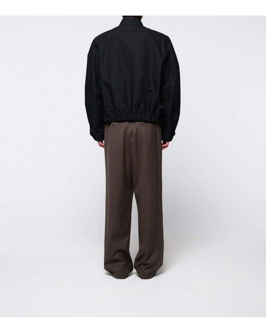 Amomento Blue Curved-Sleeve Cotton Jacket for men