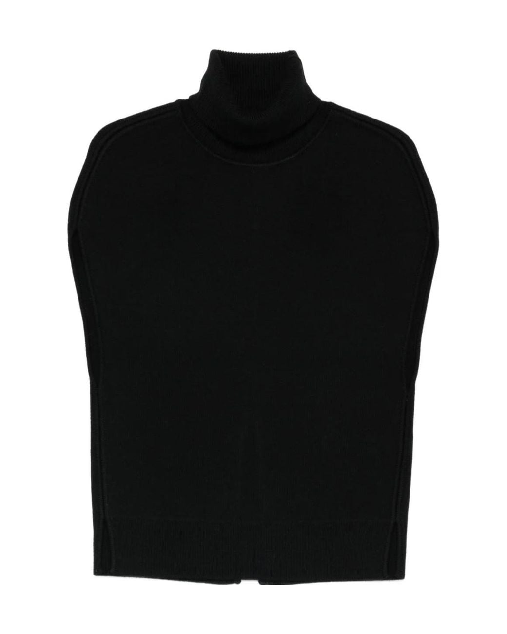 Totême Black Totême Double Knitted Cape