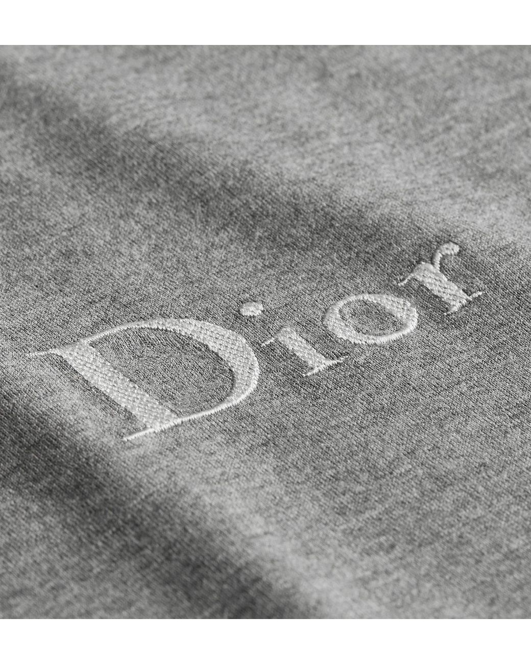 Dior Gray T-Shirt With Embroidery, Relaxed Fit for men
