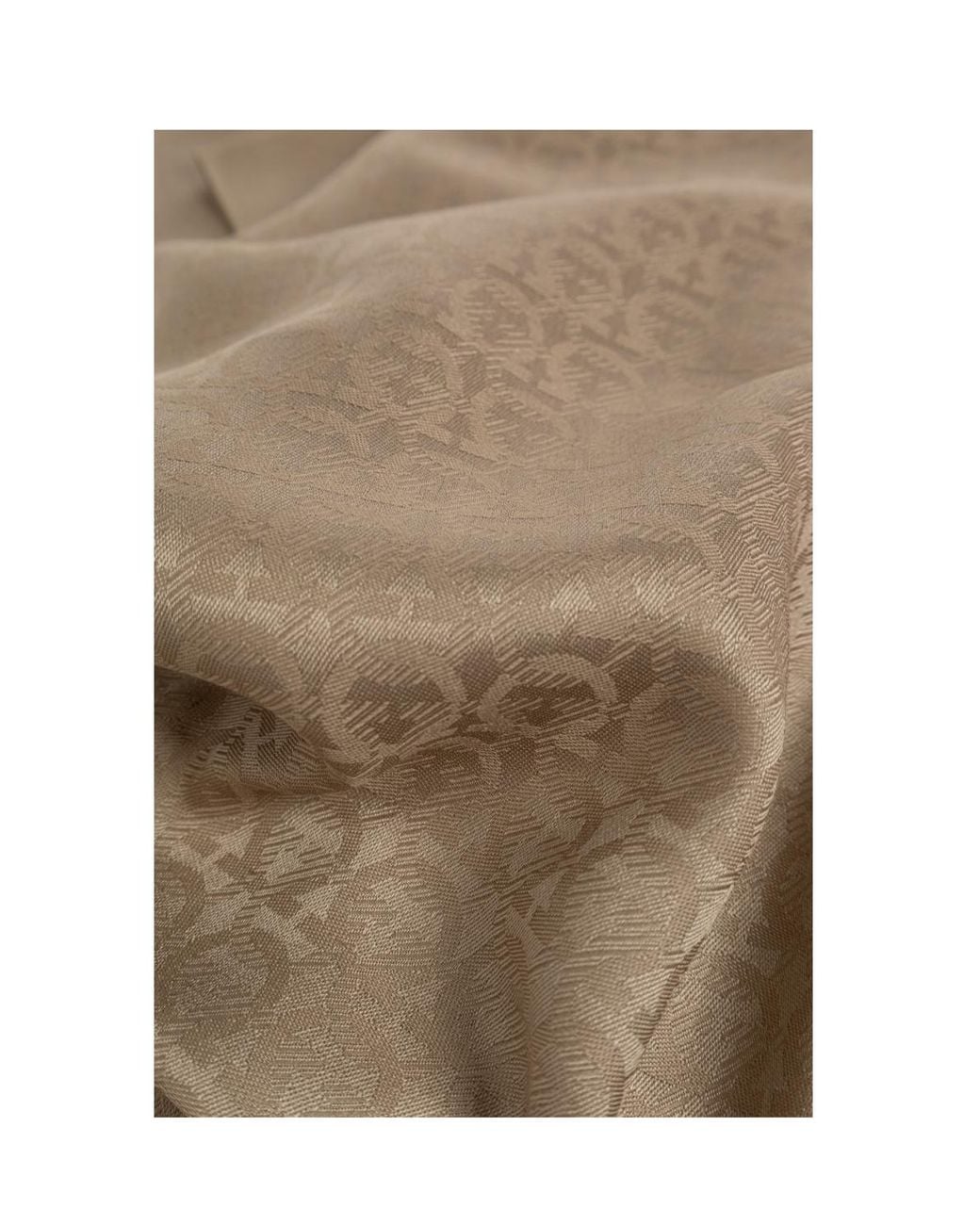 Ferragamo Natural Fringed Scarf