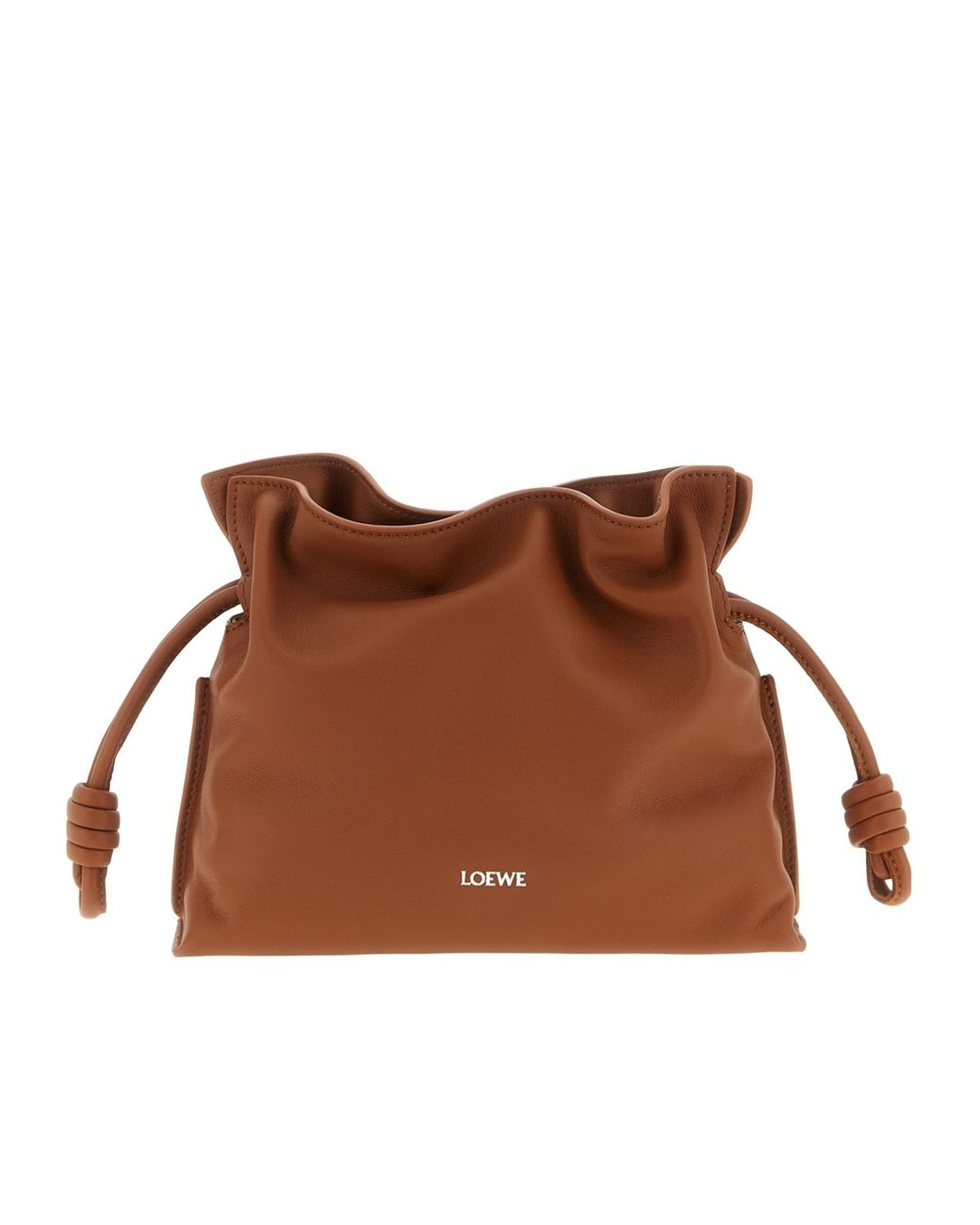 Loewe Brown Mini Flamenco Clutch Bag