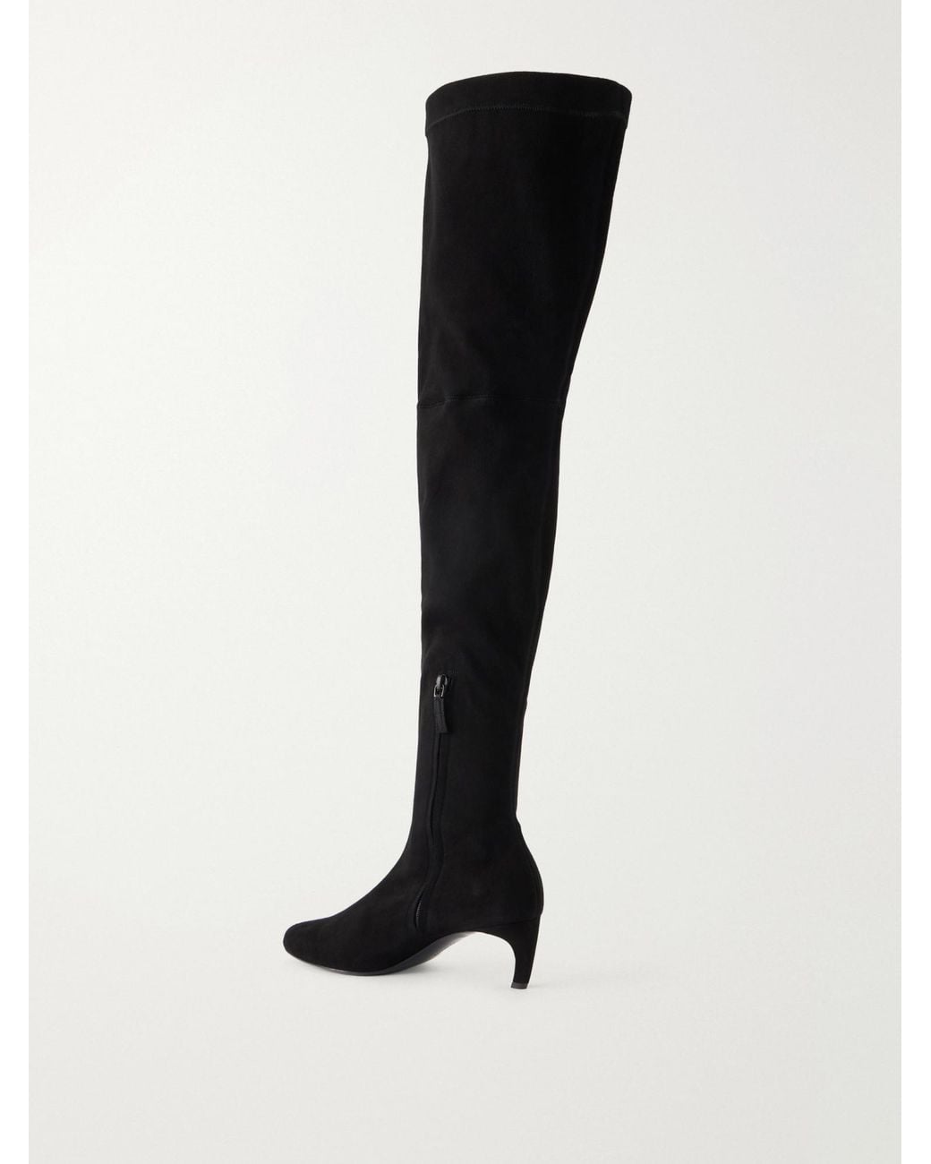 Victoria Beckham Black Suede Over-The-Knee Boots