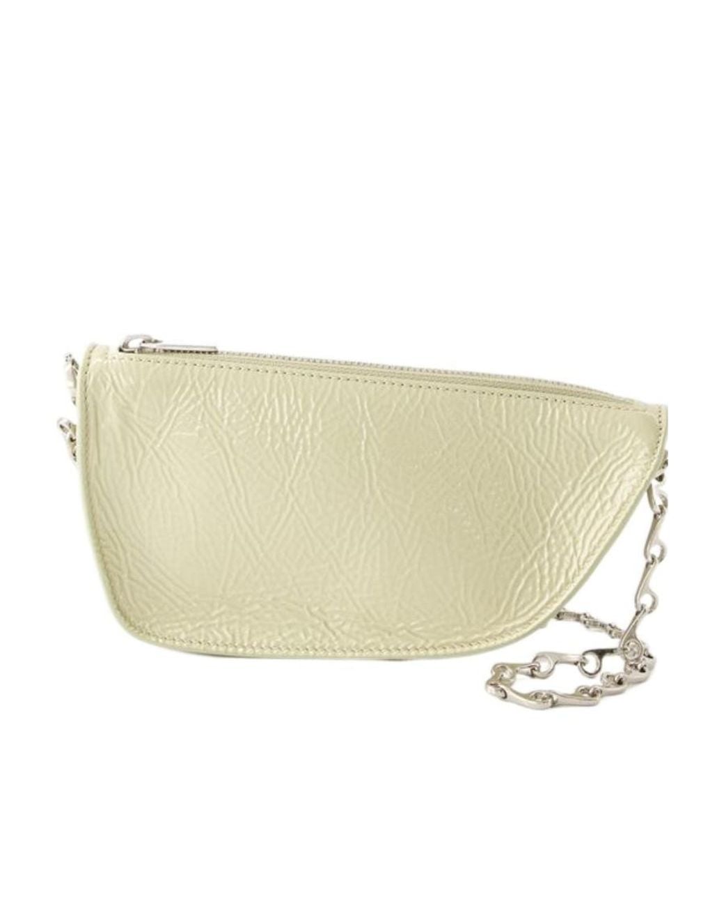 Burberry Natural Asymmetric Chain-Linked Crossbody Bag