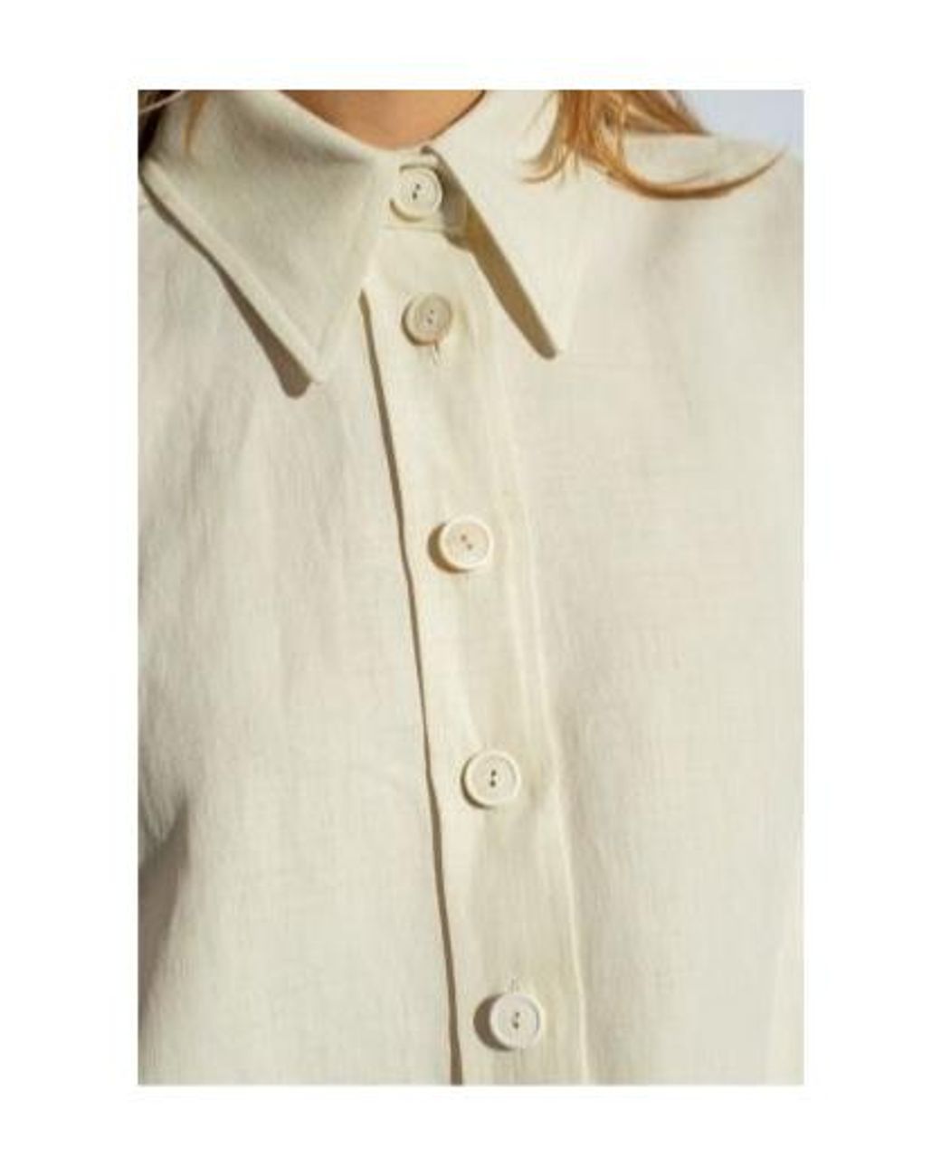 Fabiana Filippi Natural Drop-Shoulder Buttoned Shirt