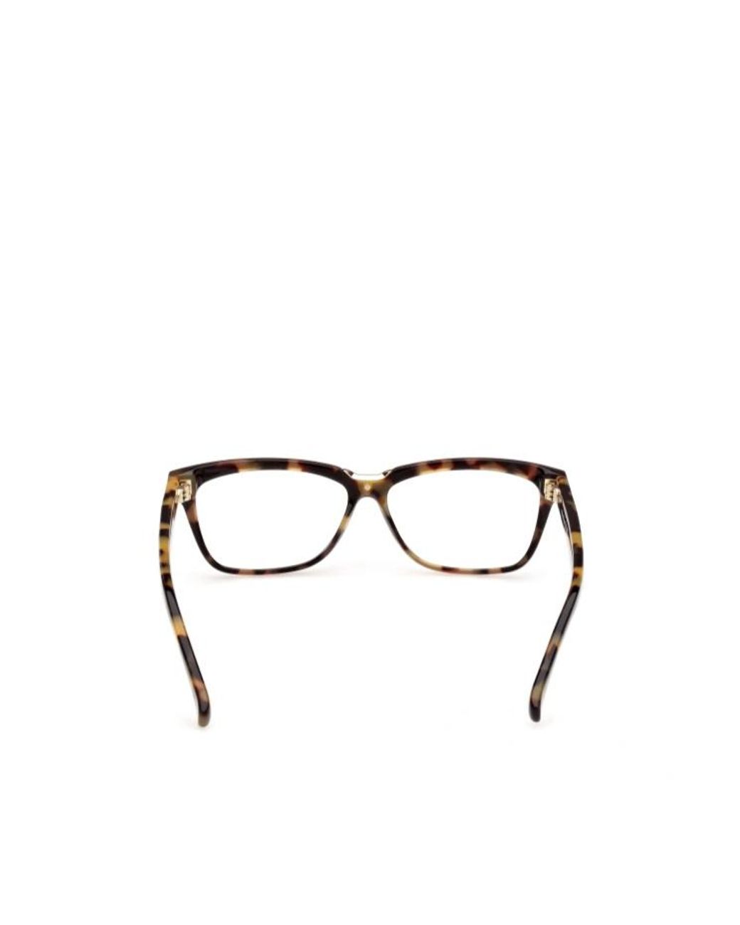 Max Mara Brown Rectangular Frame Glasses
